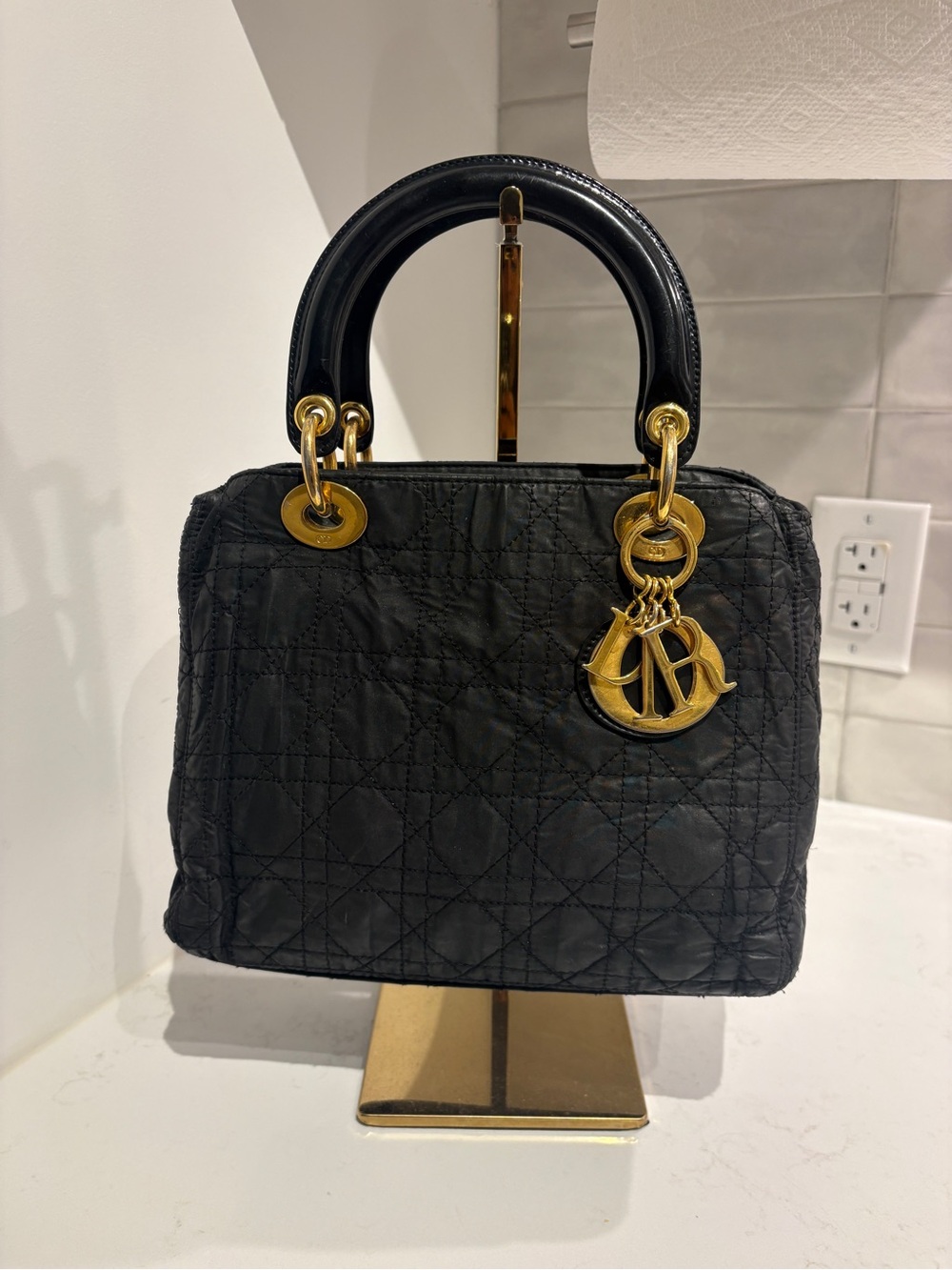 Lady Dior medium nylon bag *ENTRUPY CERTIFIED*